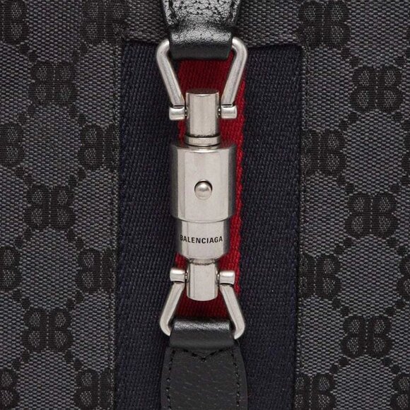 Balenciaga x Gucci Black/Grey Canvas/Leather The Hacker Project 1961 Small Ja... - Picture 4 of 10